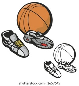 Botas de basquete. Ilustração vetorial