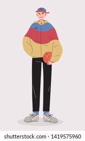 Basketball boy. Vector illustration EPS10