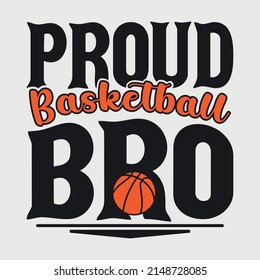 Basketball Bro SVG Typography Vector Design