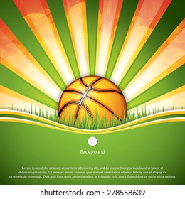 Basketball brochure, vector