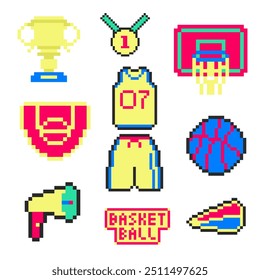 Basketballpaket Pixel Art 