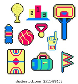 pacote de basquete pixel art 1