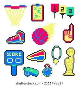 basketball bundle pack pixel art 3