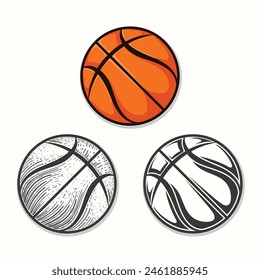 
Basketball bundle set vector design