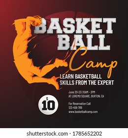 Basketball Camp Flyer Design Template