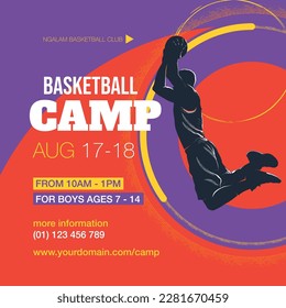 basketball camp junior flyer template