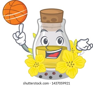 With basketball canola seed oil isolated in mascot