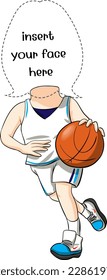 basketball cartoon character fot you caricature