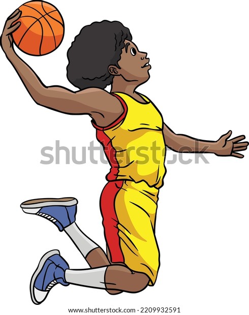 Basketball Cartoon Colored Clipart Illustration Stock Vector (Royalty ...