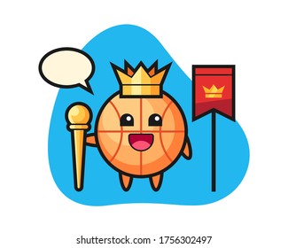Basketball cartoon as a king