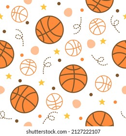 Basketball cartoon pattern background design