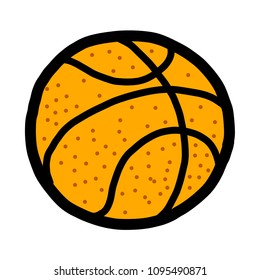 basketball / cartoon vector and illustration, hand drawn style, isolated on white background.