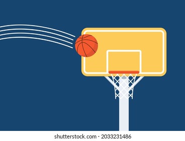 Vector de dibujos animados de baloncesto. Diseño del logo del baloncesto.