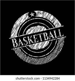 Basketball chalk emblem