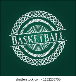 Basketball Chalkboard Texture Stock Vector (Royalty Free) 1132235756