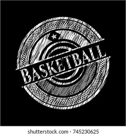 Basketball with chalkboard texture