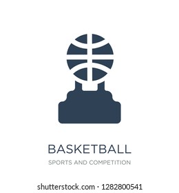 basketball champion icon vector on white background, basketball champion trendy filled icons from Sports and competition collection, basketball champion vector illustration