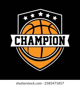 Basketball champion logo template, Basketball champion t shirt design
