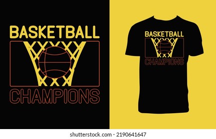 Basketball Champions  T Shirt Design. 