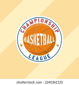 Basketball championship badge. Suitable for basketball product of event