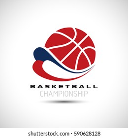 Basketball Championship Icon. Basketball Logo Vector Illustration. Sport Poster Concept.