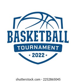 Basketball championship logo design. Graphic design for t-shirt and print media. Vector and illustration.