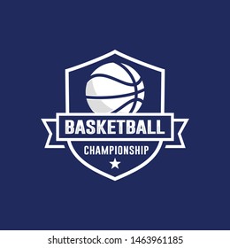 Basketball championship logo design vector