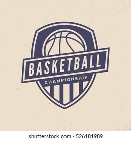 basketball championship logo. modern sport emblem. vector illustration