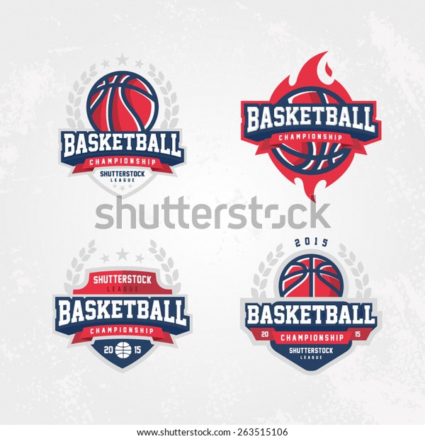 Basketball championship logo\
set