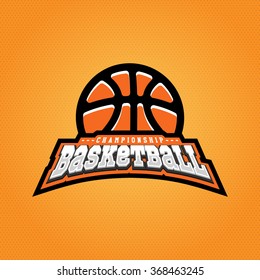 Basketball championship logo. T-shirt design