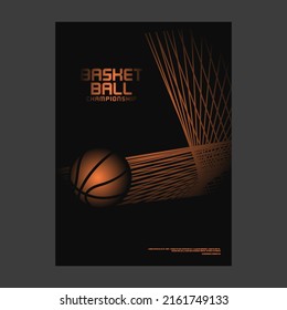 Basketball championship poster or flyer template design