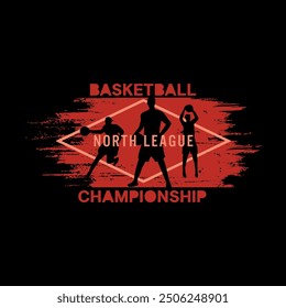 Basketball ,Championship sport typography, tee shirt graphics, vectors
