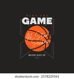 Basketball ,Championship sport typography, tee shirt graphics, vectors
