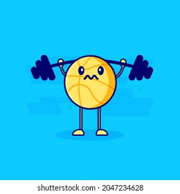 basketball character mascot lifting weights