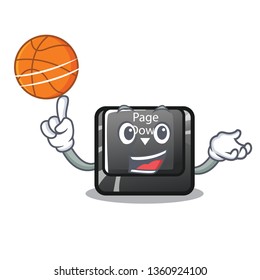With basketball character page down button installed computer