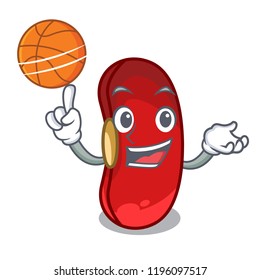 With basketball character red beans for cooking ingredients