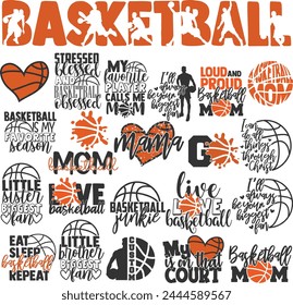Basketball Cheer Vector Designs Bundle