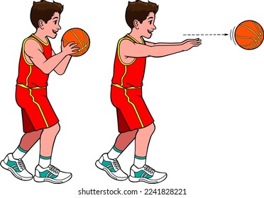 Basketball Chest Pass .basketball player