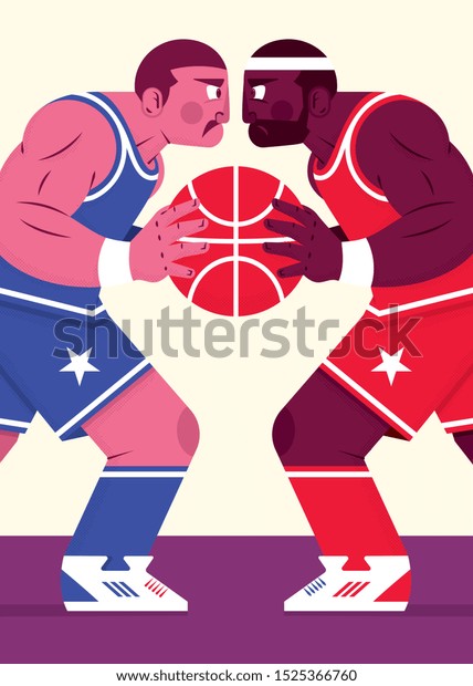 バスケットボールでのチャンピオンの衝突は 競技とスポーツに関するベクターイラストです のベクター画像素材 ロイヤリティフリー 1525366760