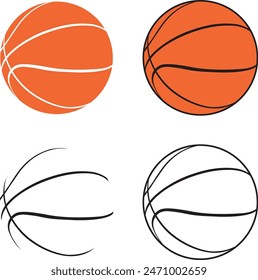 Basketball, Basketball Clipart, Basketball Cut Files, Sports Vector Files