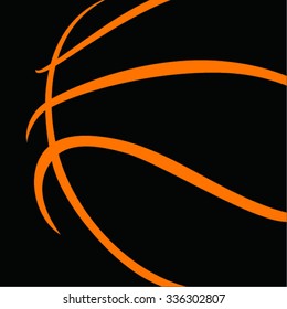 Basketball close up illustration for design