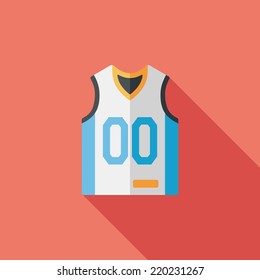 basketball clothing flat icon with long shadow,eps10