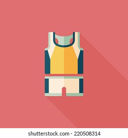 basketball clothing flat icon with long shadow,eps10