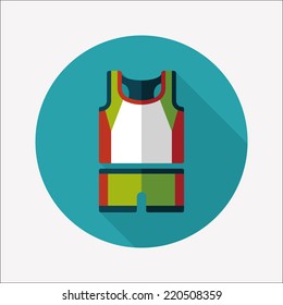 basketball clothing flat icon with long shadow,eps10