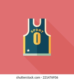 basketball clothing flat icon with long shadow,eps10