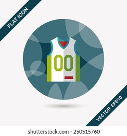 basketball clothing flat icon with long shadow,eps10