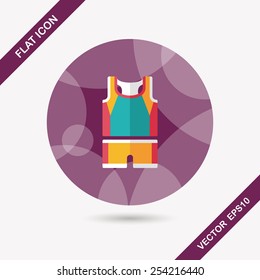 basketball clothing flat icon with long shadow,eps10