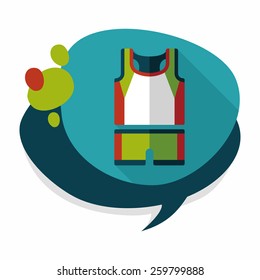 basketball clothing flat icon with long shadow,eps10