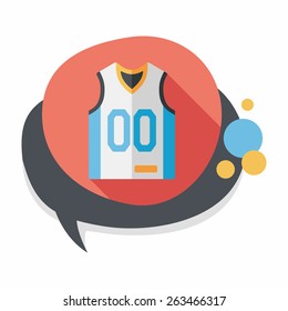 basketball clothing flat icon with long shadow,eps10