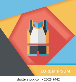 basketball clothing flat icon with long shadow,eps10